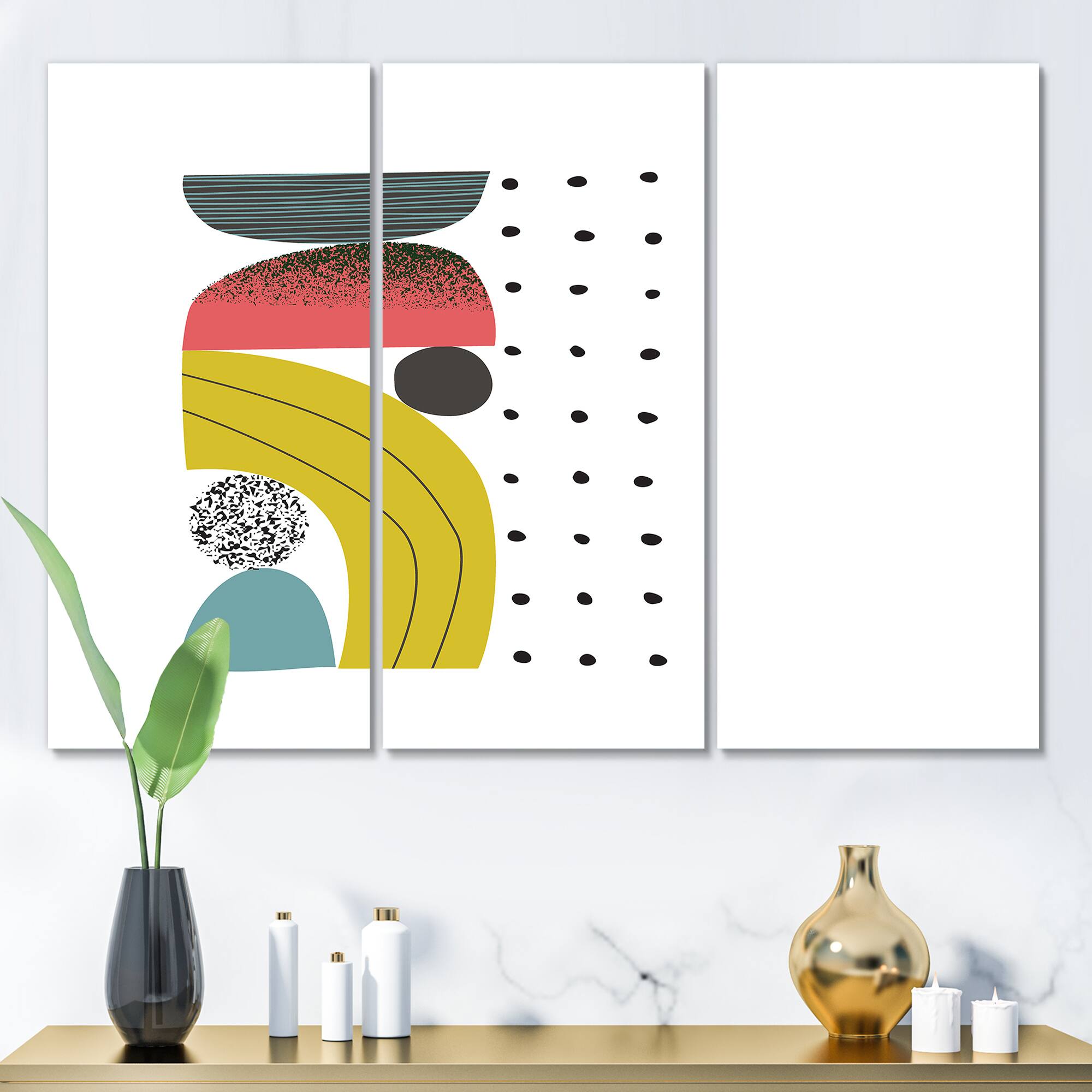Designart - Colorful Geometric Abstract Art Collage I